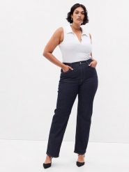 GAP Dżinsy - Regular fit - w kolorze granatowym rozmiar: W26. Niebieskie jeansy damskie GAP, z podwyższonym stanem. Za 57.06 zł.