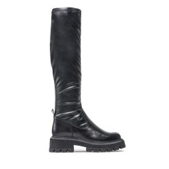 Kozaki Lasocki. Czarne kozaki damskie Lasocki, bez obcasa, na płaskiej podeszwie, bez zapięcia. Za 329.99 zł.
