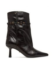 GINO ROSSI Botki EO-LS6531-04-01 Brązowy ciemny. Brązowe botki damskie Gino Rossi, ze skóry, bez obcasa, na szpilce, bez zapięcia. Za 429.99 zł.