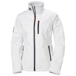 Damska kurtka wodoodporna Helly Hansen Crew 2.0. Białe kurtki damskie Helly Hansen, bez wzorów, bez kaptura. Za 659.00 zł.