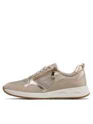 Geox Sneakersy D Bulmya A D35NQA 0NF14 C2235 Złoty. Żółte obuwie sportowe damskie Geox, ze skóry, bez zapięcia. Za 259.99 zł.