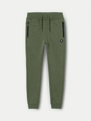 NAME IT Spodnie dresowe 13220322 Zielony Regular Fit. Zielone spodnie dresowe chłopięce Name it, z bawełny. Za 79.99 zł.