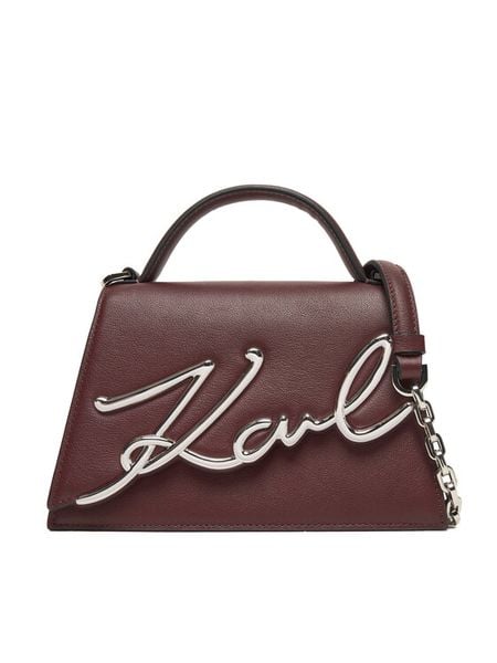 KARL LAGERFELD Torebka A1W30038 Bordowy. Czerwone torebki klasyczne damskie KARL LAGERFELD, ze skóry, bez dodatków. Za 829.99 zł.