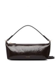 Calvin Klein Torebka Foil Logo Glossy Conv Bag LV04F3738G Brązowy. Brązowe torebki klasyczne damskie Calvin Klein, ze skóry, bez dodatków. Za 449.99 zł.