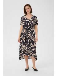 Kaffe Sukienka w kolorze czarno-białym rozmiar: 40. Czarne sukienki damskie Kaffe, bez wzorów, z tkaniny, bez ramiączek. Za 126.99 zł.
