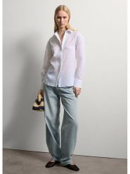 STEFANEL Bluzka w kolorze białym rozmiar: 40. Białe bluzki damskie Stefanel, bez wzorów, bez kołnierzyka, bez ramiączek. Za 173.99 zł.