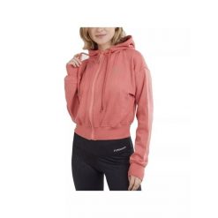 Damska bluza z kapturem Fundango Draug Crop. Czerwone bluzy damskie FUNDANGO, l, bez wzorów, z bawełny, z kapturem. Za 299.00 zł.
