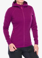 Bluza z kapturem damska Rab Nexus Hoody. Fioletowe bluzy damskie RAB, xl, bez wzorów, z elastanu, z kapturem. Za 422.39 zł.