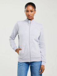 Bluza damska ze stójką szara Chita 901. Szare bluzy damskie Big Star, l, bez wzorów, z bawełny, bez kaptura. W wyprzedaży za 179.99 zł.