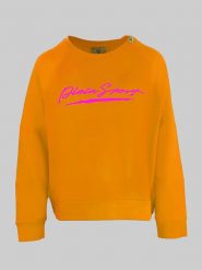 Plein Sport Bluza w kolorze pomarańczowym rozmiar: M. Pomarańczowe bluzy damskie Plein Sport, m, bez wzorów, z bawełny, bez kaptura. Za 193.24 zł.