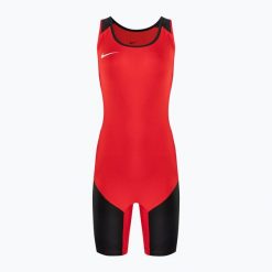 Kombinezon damski Nike Weightlifting Singlet. Niebieskie kombinezony damskie Nike, bez wzorów, sportowe, bez kołnierzyka, bez ramiączek. Za 329.99 zł.