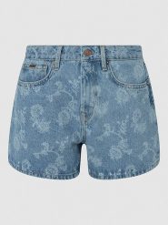 Pepe Jeans Szorty dżinsowe w kolorze niebieskim rozmiar: W25. Niebieskie szorty damskie Pepe Jeans, z aplikacjami, z jeansu. Za 105.38 zł.