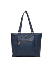 Beverly Hills Polo Club Torebka C-BHPC-L-002-08 Granatowy. Niebieskie shopper bag Beverly Hills Polo Club, bez wzorów, z materiału, bez dodatków. Za 229.99 zł.