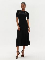 MICHAEL Michael Kors Sukienka dzianinowa MS480U033D Czarny Regular Fit. Czarne sukienki damskie MICHAEL Michael Kors, bez wzorów, z dzianiny, bez ramiączek. Za 1,389.00 zł.