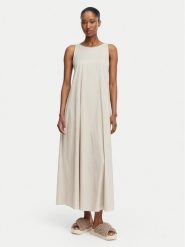 Max Mara Beachwear Sukienka letnia 2616221039650 Beżowy Regular Fit. Brązowe sukienki damskie Max Mara Beachwear, bez wzorów, z bawełny, bez ramiączek. Za 1,429.00 zł.