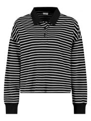 Eight2Nine Koszulka polo w kolorze czarno-białym rozmiar: S. Białe koszulki damskie Eight2Nine, s, bez wzorów, z bawełny, bez kołnierzyka, bez ramiączek. Za 65.54 zł.