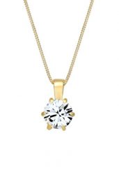 Elli Damski łańcuszek pancerka soliter mieniący się kryształami w srebrze próby 925 Sterling Silver Naszyjniki 1 ct. Szare naszyjniki damskie Elli, srebrne. Za 263.99 zł.