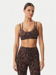 Adidas Biustonosz sportowy Optime Leopard Strappy KF5702 Brązowy. Brązowe koszulki sportowe damskie Adidas, m, bez wzorów, z syntetyku, bez ramiączek, na fitness i siłownię. Za 238.99 zł.