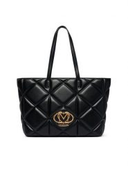 LOVE MOSCHINO Torebka JC4120PP1PLC0000 Czarny. Czarne shopper bag Love Moschino, bez wzorów, ze skóry, bez dodatków. Za 1,059.00 zł.