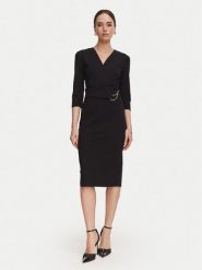 Rinascimento Sukienka koktajlowa CFC0131143003 Czarny Regular Fit. Czarne sukienki damskie Rinascimento, bez wzorów, z syntetyku, wizytowe, bez ramiączek. Za 714.99 zł.