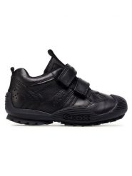 Geox Sneakersy J Savage A J0424A 00043 C9999 M Czarny. Czarne buty sportowe chłopięce Geox, ze skóry, bez zapięcia. Za 299.99 zł.