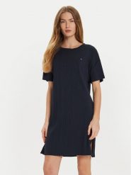 Tommy Hilfiger Sukienka codzienna UW0UW05569 Granatowy Relaxed Fit. Niebieskie sukienki damskie Tommy Hilfiger, bez wzorów, z bawełny, bez ramiączek. Za 169.99 zł.