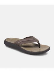 Crocs Japonki "Yukon Vista II" w kolorze antracytowym rozmiar: 46/47. Czarne klapki damskie Crocs, bez wzorów, z tworzywa sztucznego, z otwartym noskiem, bez obcasa, bez zapięcia. Za 143.45 zł.