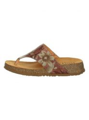 Think! Skórzane japonki "Koak" w kolorze jasnobrązowym ze wzorem rozmiar: 40. Brązowe klapki damskie Think!, bez wzorów, ze skóry, z otwartym noskiem, bez obcasa, bez zapięcia. Za 189.29 zł.