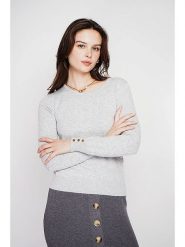 C& Jo Sweter w kolorze szarym rozmiar: 38. Szare swetry klasyczne damskie C& Jo, ze splotem, bez kołnierzyka. Za 121.99 zł.