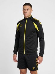 Kurtka z dresu Hummel Core 2.0. Czarne kurtki damskie Hummel, xl, bez wzorów, z dresówki, bez kaptura. Za 217.50 zł.