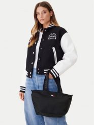 Tommy Jeans Torebka Tjw Ess Daily Mini Tote AW0AW17890 Czarny. Czarne torebki klasyczne damskie Tommy Jeans, z jeansu, bez dodatków. Za 199.99 zł.