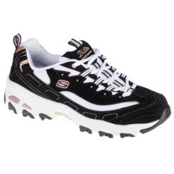 Buty sportowe Sneakersy damskie, Skechers D'Lites Devoted Fan. Czarne obuwie sportowe casual damskie Skechers, trekkingowe. Za 321.31 zł.