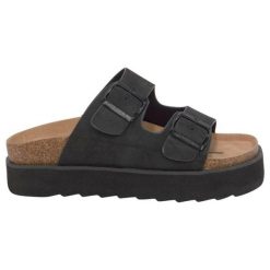 Klapki damskie O'Neill Platform Slider. Klapki damskie O'Neill, bez wzorów, z materiału, bez obcasa, bez zapięcia. Za 103.20 zł.