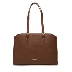 Torebka JENNY. Brązowe torebki klasyczne damskie Jenny, bez dodatków. Za 159.99 zł.