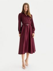 Rinascimento Sukienka koktajlowa CFC0125426003 Bordowy Regular Fit. Czerwone sukienki damskie Rinascimento, bez wzorów, z syntetyku, wizytowe, bez ramiączek. Za 719.99 zł.