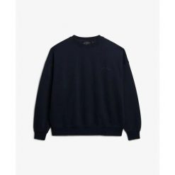 Bluza damska Superdry Essential Logo Gd. Niebieskie bluzy damskie Superdry, bez wzorów, bez kaptura. Za 288.40 zł.