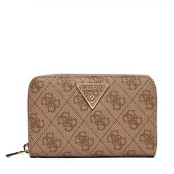 Portfel Guess. Brązowe portfele damskie Guess, z aplikacjami. Za 219.99 zł.