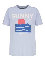 Sublevel Koszulka w kolorze błękitnym rozmiar: XL. Niebieskie bluzki damskie Sublevel, xl, bez wzorów, z bawełny, bez kołnierzyka, bez ramiączek. Za 43.99 zł.