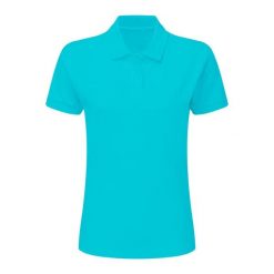 Damska Bawełniana Koszulka Polo. Niebieskie koszulki sportowe damskie SG, xs, bez wzorów, z bawełny, bez ramiączek. Za 72.99 zł.