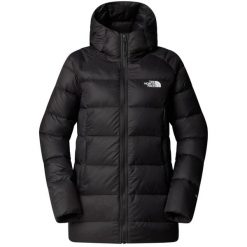 Kurtka sportowa damska Hyalite Down Parka. Czarne kurtki sportowe damskie The North Face, na zimę, bez wzorów, z nylonu, bez kaptura. Za 949.99 zł.