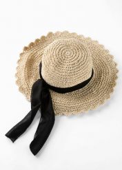 Kapelusz słomkowy. Brązowe kapelusze damskie bonprix, bez wzorów, eleganckie. Za 69.99 zł.