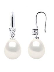 Mitzuko Srebrne kolczyki z perłami rozmiar: onesize. Szare kolczyki damskie Mitzuko, z cyrkonią, srebrne, z zapięciem typu bigiel. Za 217.99 zł.