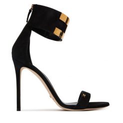 Sandały Elisabetta Franchi. Czarne sandały damskie Elisabetta Franchi, bez wzorów, bez obcasa, na szpilce, bez zapięcia. Za 2,549.00 zł.