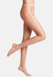 Rajstopy damskie Falke Natural Glow. Brązowe rajstopy Falke, bez wzorów, z poliamidu. Za 123.00 zł.