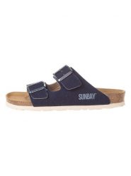 Sunbay Klapki "Trefle" w kolorze błękitnym rozmiar: 37. Niebieskie klapki damskie Sunbay, bez wzorów, z otwartym noskiem, bez obcasa, bez zapięcia. Za 191.45 zł.