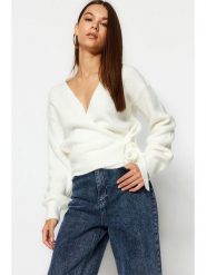 Trendyol Kardigan w kolorze kremowym rozmiar: L. Brązowe kardigany damskie Trendyol, l, bez wzorów, ze splotem. Za 130.81 zł.