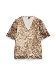 Vero Moda Bluzka w kolorze karmelowym rozmiar: XL. Brązowe bluzki damskie Vero Moda, xl, bez wzorów, bez kołnierzyka, bez ramiączek. Za 62.03 zł.