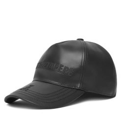 Czapka z daszkiem Patrizia Pepe. Czarne czapki z daszkiem damskie Patrizia Pepe, bez wzorów. Za 449.99 zł.