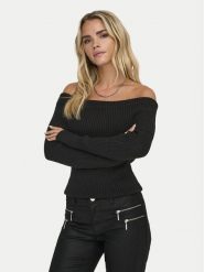 ONLY Sweter Katia 15311830 Czarny Regular Fit. Czarne swetry klasyczne damskie Only, s, z wiskozy, bez kołnierzyka. Za 109.99 zł.