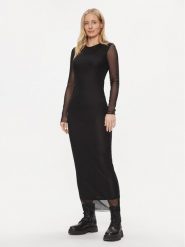 ONLY Sukienka codzienna Lucia 15312218 Czarny Slim Fit. Czarne sukienki damskie Only, bez wzorów, z syntetyku, bez ramiączek. Za 99.99 zł.
